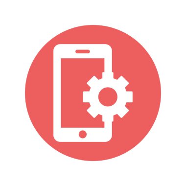 Kolayca değiştirebilen veya düzenleyebilen mobil ayarlar Vektör simgesi