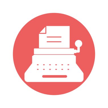 Simgeyi kolayca düzenleyebilen ya da düzenleyebilen daktilo vektörü simgesi