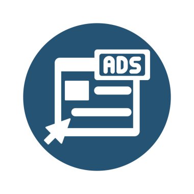 Kolayca düzenleyebilen veya düzenleyebilen reklam vektörü simgesi