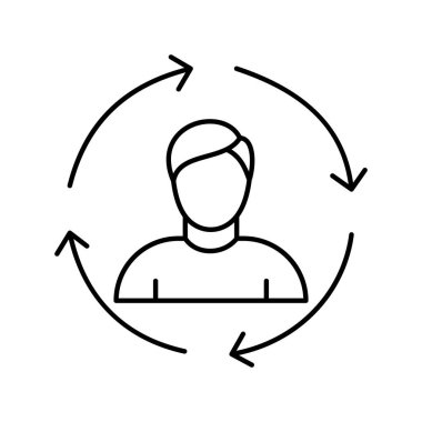 Kolayca düzenleyebilen ya da düzenleyebilen yardımcı pazarlama vektörü simgesi