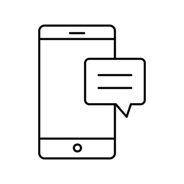 Kolayca değiştirilebilen veya düzenlenebilen mobil ileti vektörü simgesi