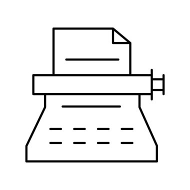 Kolayca değiştirebilen ya da düzenleyebilen daktilo vektör simgesi