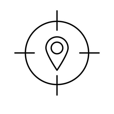 Kolayca değiştirebilen veya düzenleyebilen odaklanmış konum vektörü simgesi