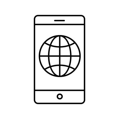 Kolayca düzenleyebilen ve düzenleyebilen küresel ağ vektörü simgesi