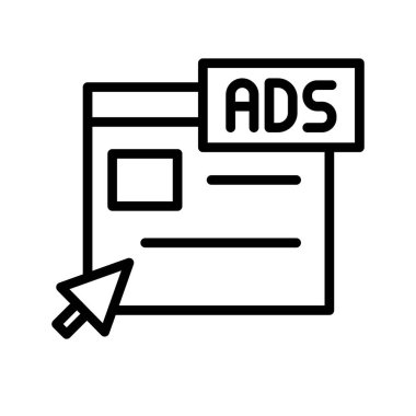 Kolayca düzenleyebilen veya düzenleyebilen reklam vektörü simgesi