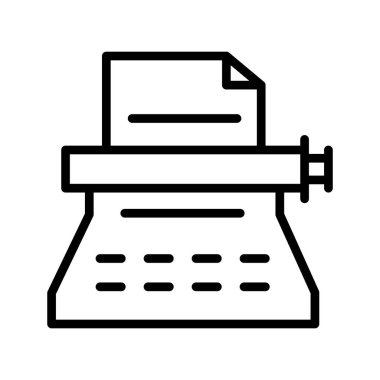 Kolayca değiştirebilen ya da düzenleyebilen daktilo vektör simgesi