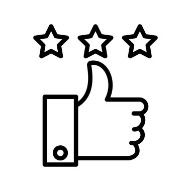 Kolayca düzenleyebilen ve düzenleyebilen müşteri değerlendirme vektörü simgesi