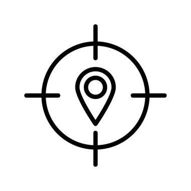 Kolayca değiştirebilen veya düzenleyebilen odaklanmış konum vektörü simgesi