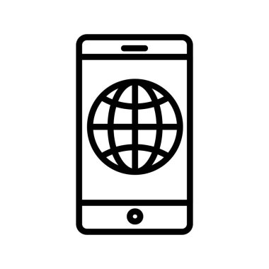 Kolayca düzenleyebilen ve düzenleyebilen küresel ağ vektörü simgesi