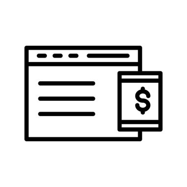  Kolayca düzenleyebilen ya da düzenleyebilen bilgisayar bankacılık vektörü simgesi