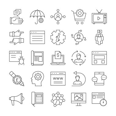 Web teknolojisi & Dijital simgeler her bir simgeyi kolayca düzenleyebilir ya da düzenleyebilir