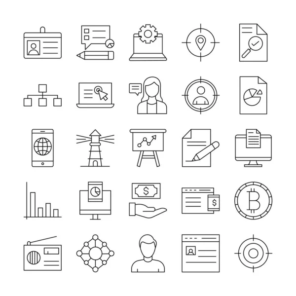 Web Technology Digital Icons Pack Every Single Icon Can Easily — Stock Vector