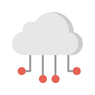 Renk Vektörü Simgesini kolaylıkla düzenleyebilen ve düzenleyebilen devre bulutu hesaplama simgesi
