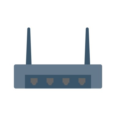 Kolayca düzenleyebilen internet modemi, Renk Vektörü Simgesi