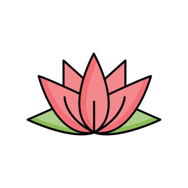 Su çiçeği izole edilmiş Vektör simgesi kolayca değiştirilebilir ya da düzenlenebilir