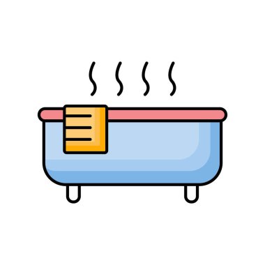 Sıcak banyo izole edilmiş vektör simgesi kolayca değiştirilebilir ya da düzenlenebilir