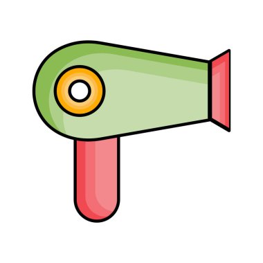 Üfleme kurutma makinesi izole edilmiş vektör simgesi kolayca değiştirilebilir veya düzenlenebilir