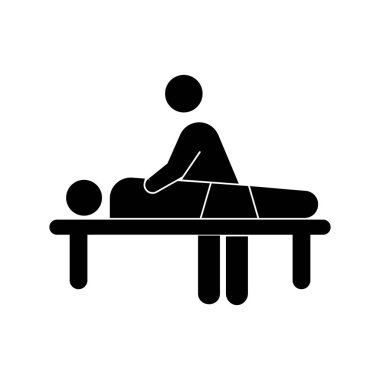 Vücut masajı izole edilmiş vektör simgesi kolayca değiştirebilir ya da düzenleyebilir