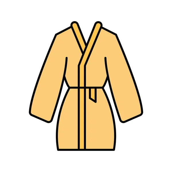 수정하거나 편집할 수있는 Bathrobe Isolated Vector 아이콘 — 스톡 벡터