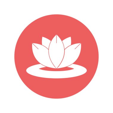 Su çiçeği izole edilmiş Vektör simgesi kolayca değiştirilebilir ya da düzenlenebilir