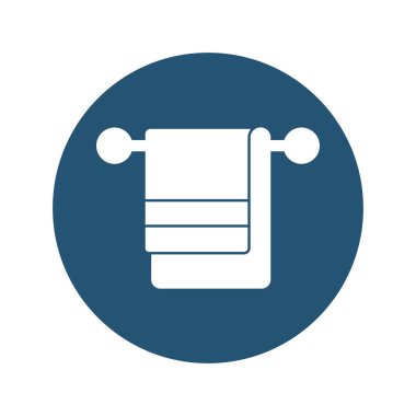 Banyo havlusu izole edilmiş vektör simgesi kolaylıkla değiştirilebilir ya da düzenlenebilir