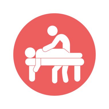 Vücut masajı izole edilmiş vektör simgesi kolayca değiştirebilir ya da düzenleyebilir