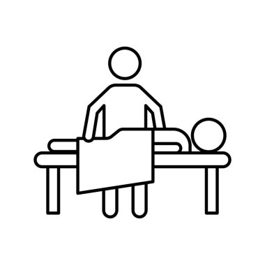 Vücut masajı izole edilmiş vektör simgesi kolayca değiştirebilir ya da düzenleyebilir