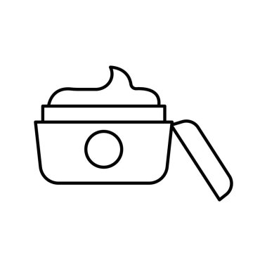 Yüz kremi izole edilmiş vektör simgesi kolayca değiştirilebilir ya da düzenlenebilir