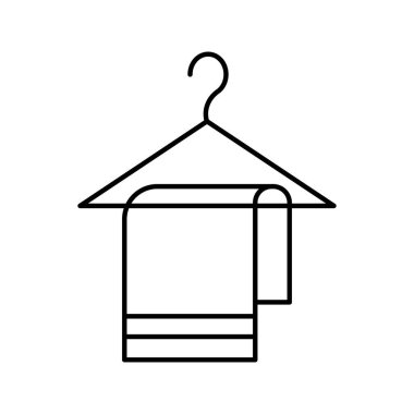 Banyo havlusu izole edilmiş vektör simgesi kolaylıkla değiştirilebilir ya da düzenlenebilir