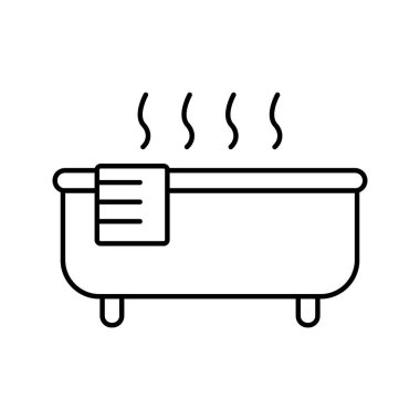 Sıcak banyo izole edilmiş vektör simgesi kolayca değiştirilebilir ya da düzenlenebilir