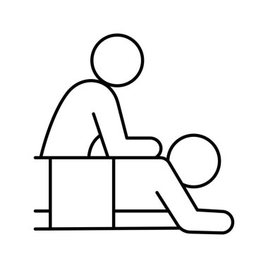 Vücut masajı izole edilmiş vektör simgesi kolayca değiştirebilir ya da düzenleyebilir