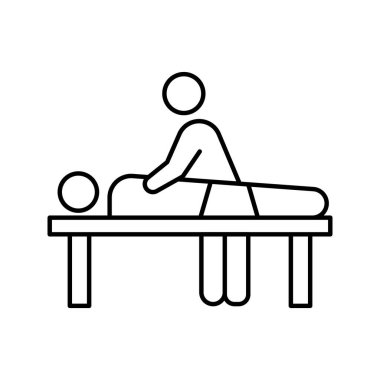 Vücut masajı izole edilmiş vektör simgesi kolayca değiştirebilir ya da düzenleyebilir