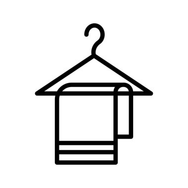 Banyo havlusu izole edilmiş vektör simgesi kolaylıkla değiştirilebilir ya da düzenlenebilir