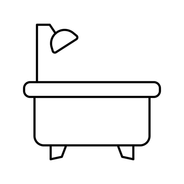 Bañera Icono Vectorial Aislado Que Puede Modificar Editar Fácilmente — Vector de stock