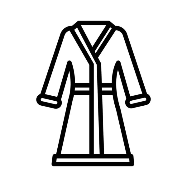 수정하거나 편집할 수있는 Bathrobe Isolated Vector 아이콘 — 스톡 벡터