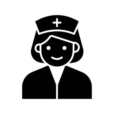 Kadın hemşire, vektör simgesini kolayca değiştirebilir ya da düzenleyebilir.