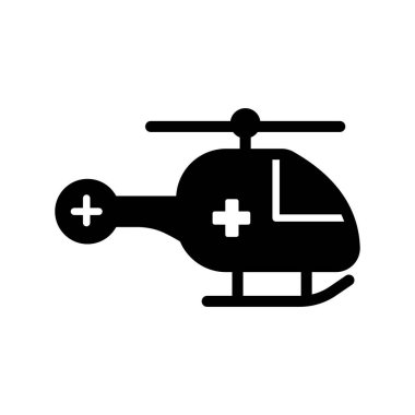 Hava ambulansı izole edilmiş vektör simgesi kolayca düzenlenebilir ya da değiştirilebilir