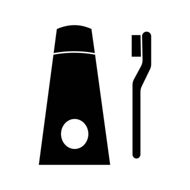 Dişleri fırçalayarak izole edilmiş vektör simgesi kolayca değiştirilebilir ya da düzenlenebilir