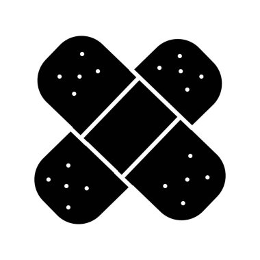 Kolayca değiştirebilen veya düzenleyebilen yara bandı yardımıyla izole edilmiş Vektör simgesi