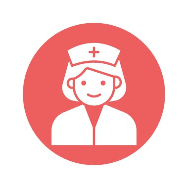 Kadın hemşire, vektör simgesini kolayca değiştirebilir ya da düzenleyebilir.