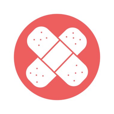 Kolayca değiştirebilen veya düzenleyebilen yara bandı yardımıyla izole edilmiş Vektör simgesi