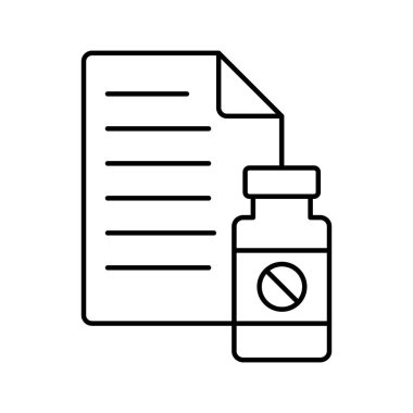 Tıbbi raporda izole edilmiş Vektör simgesi kolayca değiştirilebilir veya düzenlenebilir