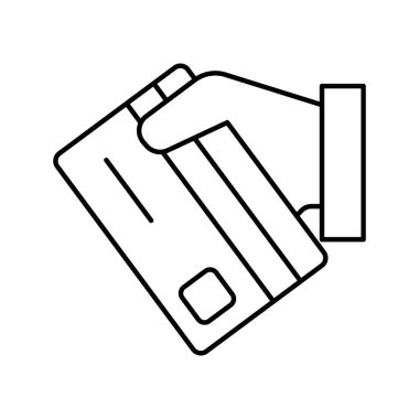 ATM kartı, kolayca düzenleyebilen ya da düzenleyebilen izole edilmiş Vektör simgesi