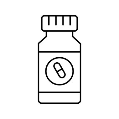 Bitkisel ilaç izole edilmiş Vektör simgesi kolayca değiştirilebilir ya da düzenlenebilir