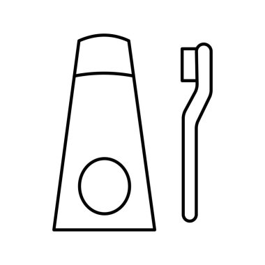 Dişleri fırçalayarak izole edilmiş vektör simgesi kolayca değiştirilebilir ya da düzenlenebilir