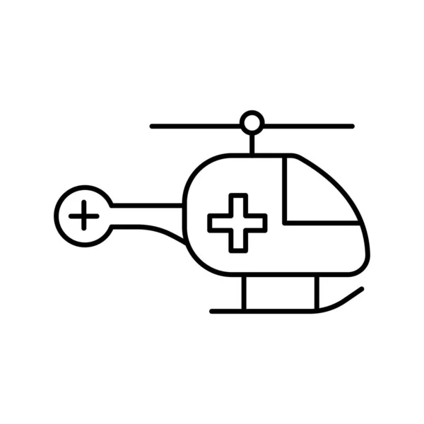 Air Ambulance Isolato Icona Vettoriale Che Può Facilmente Modificare Modificare — Vettoriale Stock
