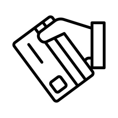 ATM kartı, kolayca düzenleyebilen ya da düzenleyebilen izole edilmiş Vektör simgesi