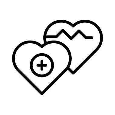 Kolayca değiştirebilen veya düzenleyebilen kardiyogram izole edilmiş Vektör simgesi