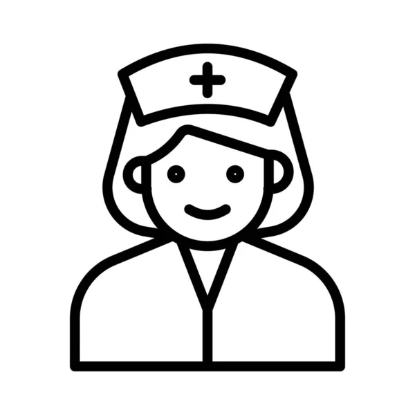 Γυναίκα Νοσοκόμα Απομονωμένο Εικονίδιο Διάνυσμα Που Μπορεί Εύκολα Τροποποιήσει Επεξεργαστείτε — Διανυσματικό Αρχείο