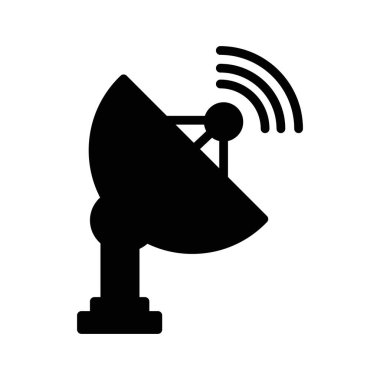 Kolayca düzenleyebilen ya da düzenleyebilen Tabak anten Vektör simgesi